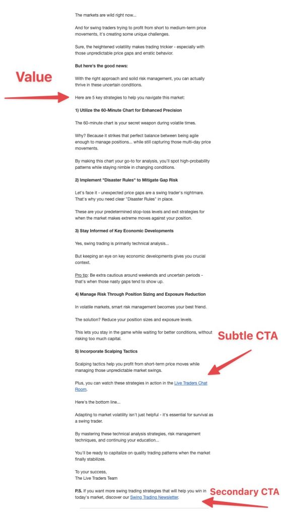 Email Marketing Playbook For Course Creators: Grow From $1M to $100M+ in ARR (Step-by-Step) 2 LT Swing Newsletter Infotainment Email