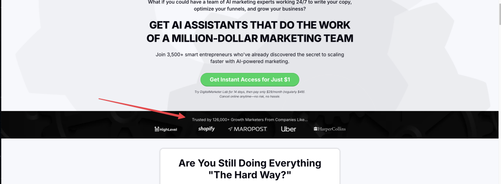 Digital Marketer Credibility Banner